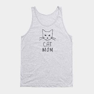 Cat Mom Line Art Tank Top